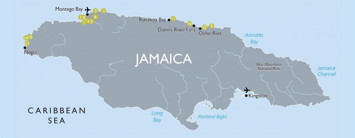 지도 자메이카의 공항들
